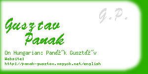 gusztav panak business card